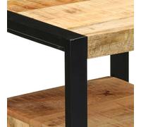 Gecheer Set di mobili per il bagno 2 pcs Legno di mango solido e grezzoMobile Bagno in Rovere