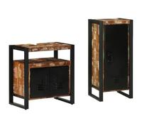 Gecheer Set di mobili per il bagno 2 pcs Legno massello riciclatoCompleto bagno moderno