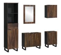Gecheer Set di mobili per il bagno 5 pcs Bianco 38 x 33 x 160 cmCompleto bagno moderno