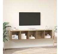 Gecheer Set di mobili TV 2 pcs rovere artigianale 37 x 37 x 142.5 cmScaffale per TV