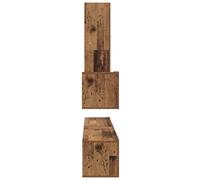 Gecheer Set di mobili TV 4 pcs Legno vecchio Media Legno multistratoMobili TV moderniSet porta TV