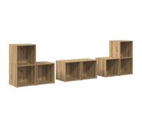 Gecheer Set di mobili TV 6 pcs Rovere artigianale Legno multistratoScaffale per TV