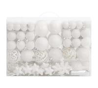 Gecheer Set di Palline di Natale 111pz, in Polistirene, Vari Stili e Dimensioni, Decorazione Leggera per Albero o Casa