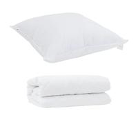 Gecheer Set di Piumoni con cuscino Bianco Microfibra, comfort invitante, morbida texture, semplicità, per notti di sonno fantastiche