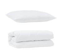 Gecheer Set di Piumoni con cuscino Bianco Microfibra, morbido e confortevole, per notti di sonno fantastiche