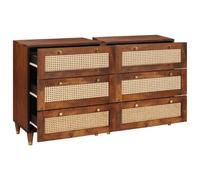 Gecheer Set di Sideboard 2 pcs Marrone 60 x 33.5 x 75 cmLibreria Divisoria Casa