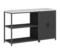 Gecheer Set di Stoccaggio per Cucina 2 pcs Nero 150 x 50 x 92 cmsoluzioni organizzazione cucina