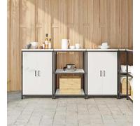 Gecheer Set di Stoccaggio per Cucina 3 pcs Bianco 180 x 50 x 92 cmsoluzioni organizzazione cucina