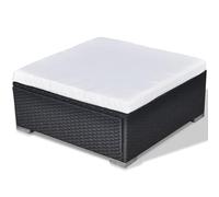 Gecheer Set Divani da Giardino 5 pz con Cuscini in Polyrattan NeroSalottino da giardino in polyrattan