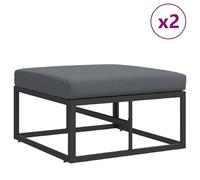Gecheer Set Divano da Giardino 10 pcs Nero 353 x 141.5 x 71 cmSet lounge da esterno resistente alle