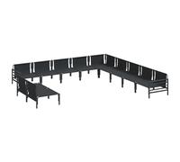 Gecheer Set Divano da Giardino 11 pcs Antracite AcciaioDivano da giardino cuscini