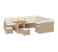 Gecheer Set Divano da Giardino 12 Pezzi, Polyrattan Resistente 80x80x71 cm con Posti Capienti fino a 110 kg per Pranzi all'Aperto e Design Moderno