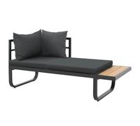 Gecheer Set Divano da Giardino 2 pz ad Angolo Cuscini in Alluminio WPCSalottino da giardino in polyrattan