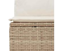 Gecheer Set Divano da Giardino 5 pcs Beige, bianco Poly RattanSet Divani da Esterno