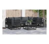 Gecheer Set Divano da Giardino 6 pcs Nero AlluminioDivano da giardino cuscini