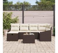 Gecheer Set Divano da Giardino 7 pcs Marrone 55 x 62 x 69 cmSalotto Giardino Complet