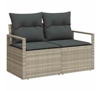 Gecheer Set Divano da Giardino 7 Pezzi con Cuscini Grigio PolyrattanSet giardino relax