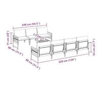 Gecheer Set Divano da Giardino 8 pcs Antracite 70 x 70.5 x 31.5 cmDivano da giardino cuscini