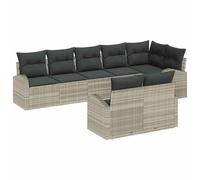 Gecheer Set Divano da Giardino 8 pezzi, 289 x 124 x 85 cm, Polyrattan, Esterno, Relax
