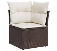 Gecheer Set Divano da Giardino 9 pcs Marrone e crema 100 x 55 x 73 cmSalotto Giardino Complet
