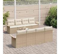 Gecheer Set Divano da Giardino 9 Pezzi con Cuscini Beige PolyrattanDivano da giardino cuscini