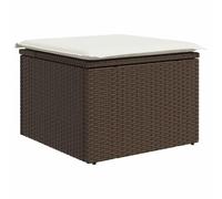 Gecheer Set Divano da Giardino con cuscino 5 pcs Marrone, CremaSalotto Giardino Complet