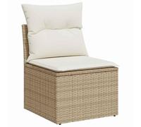 Gecheer Set Divano da Giardino di 4 Pezzi con Cuscini Beige Rattan PolietileneDivano da giardino cuscini