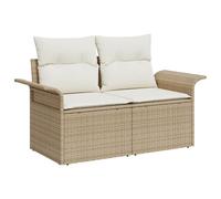 Gecheer Set Divano da Giardino in 6 Pezzi con Cuscini Beige PolyrattanDivano da giardino cuscini