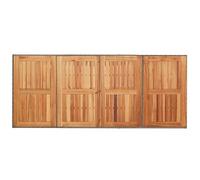 Gecheer Set Giardino 7 Pezzi Grigio in Rattan Sintetico e Legno di AcaciaSet divani giardinoDivano esterno set