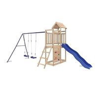 Gecheer Set Gioco da Esterno Legno Massello Pino, Parco Giochi con Altalena e Scivolo, Struttura Robusta e Stabile per Giardino e Cortile Bambini