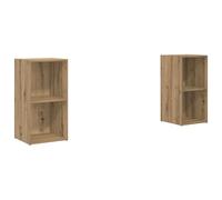 Gecheer Set mobile TV 2 pcs Quercia Artigianale 72 x 35 x 36.5 cmScaffale per TV