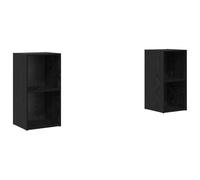 Gecheer Set mobile TV 2 pcs Rovere Nero 72 x 35 x 36.5 cmScaffale per TV