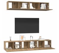 Gecheer Set mobile TV 5 pcs rovere artigianale Media Legno multistratoMobili TV moderniSet porta TV