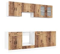 Gecheer Set Mobili da Cucina 8 pz Kalmar Legno Vecchio in TruciolatoCucina moderna artigianale in rovere