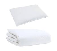 Gecheer Set Piumino Estivo con Cuscino, Traspirante 2 Pezzi Piuma d'Anatra e Cotone Morbido per Sonno Confortevole in Casa