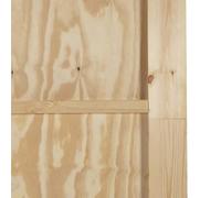 Gecheer Set Porta Scorrevole Manuale Naturale e nero 83 x 232 cmPorta Interna Vetro