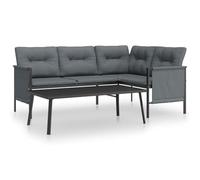 Gecheer Set Salotto da Giardino 2 pz in Acciaio AntraciteSet relax per patio
