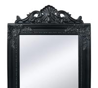 Gecheer Specchio autoportante stile barocco, 160x40 cm, nero, per camera