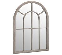 Gecheer Specchio da Giardino in Ferro e Vetro, 60x45 cm, Riflettente, Decorativo per Esterni, Ideale per Abbellire e Ampliare lo Spazio, Sabbia