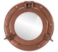 Gecheer Specchio da Parete Design Oblò Ø23 cm in Alluminio e Vetro357855IT