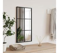 Gecheer Specchio da Parete Moderno per Camera, Corridoio, Soggiorno, Bagno - Specchio Pensile con Cornice, Nero 30x60 cm Rettangolare in Ferro