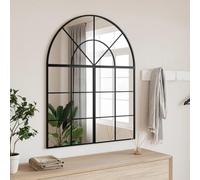 Gecheer Specchio da Parete Nero 80x100 cm Arco in Ferro,Specchio con Cornice,Specchio a Muro da Bagno Moderno,Specchio da Parete Rettangolare,Specchio Bagno Specchio Contenitore,P3200632