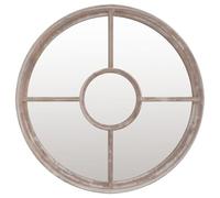 Gecheer Specchio rotondo in ferro per interni, design antico con montaggio facile, riflesso luce, decorazione parete, 40x4 cm, vetro, per arredamento casa