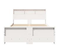 Gecheer Struttura del letto Bianco 120 x 200 cm Legno di pino masselloGiroletto con Materasso