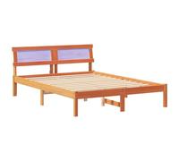 Gecheer Struttura del letto Cera marrone 140 x 190 cm Legno di pinoGiroletto moderno