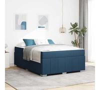 Gecheer Struttura del letto con materasso Blu 160 x 200 cm TessutoGiroletto con Materasso