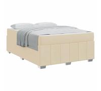 Gecheer Struttura del letto con materasso Crema 160 x 200 cm TessutoGiroletto con Materasso