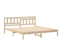 Gecheer Struttura del letto, design moderno, 180 x 200 cm, legno di pino massello, piattaforma a doghe fisse, per camera da letto principale o camera per ospiti