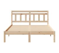 Gecheer Struttura del letto Marrone 135 x 190 cm Legno di pino masselloGiroletto moderno