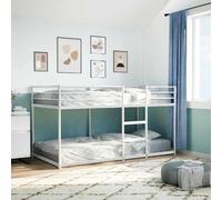 Gecheer Struttura,Letto a Castello,Singolo,Senza Materasso,in Acciaio,Metallico,Bianco,90x190 cm,Struttura,Letto per Cameretta,Letto a Castello per Bambini